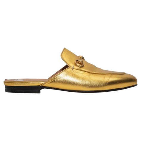 gucci gold princetown|gucci princetown mules on sale.